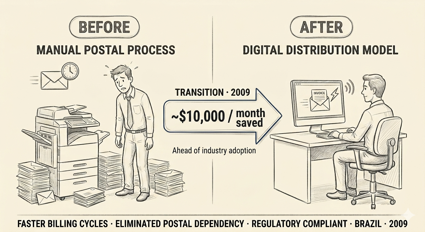 Digital invoice distribution infographic